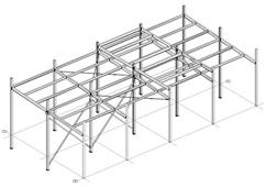 Steel structure of the power unit building
