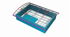 Steel structure of the roof of an agricultural building