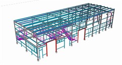 Steel structure of the production hall