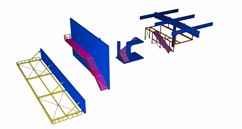 Doplňkové ocelové konstrukce pro budovu supermarketu