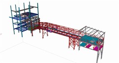 Ocelová konstrukce dopravníkového mostu