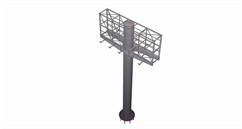 Ocelová konstrukce reklamního poutače