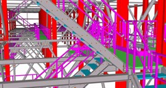 Ocelová konstrukce haly pro zpracování železné rudy