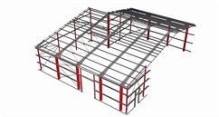 Steel structure of the warehouse extension