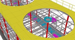 Steel structure of the cooling tower of the heating plant for FANS a.s.