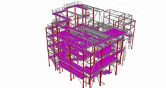 Steel structure of a refinery building
