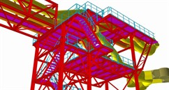 Steel structure of the coaling conveyor bridge of the power plant