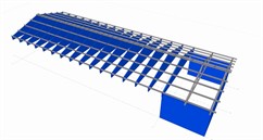 Ocelová konstrukce střechy malé dílny