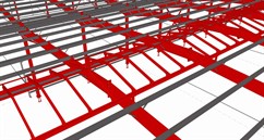 Ocelová konstrukce zastřešení skladové manipulační plochy