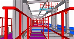 Ocelová konstrukce plošin pro halu kompresorovny