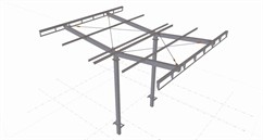 Ocelová konstrukce zastřešení čerpací stanice