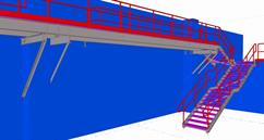 Steel construction of platforms for air handling units