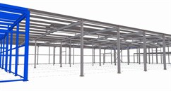 Ocelová konstrukce výrobní haly s administrativní vestavbou