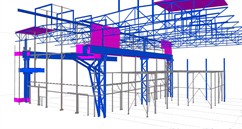 Ocelová konstrukce pro instalaci technologie ve výrobní hale