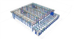 Steel structure of the roof of the building of the production complex