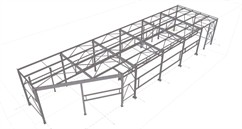 Steel structure of the extension of the hall for engineering production