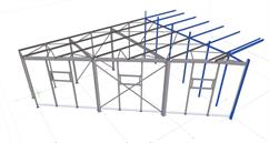 Steel structure of the production hall extension