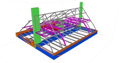 Steel structure of the roof superstructure