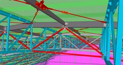 Steel structure of the BORS Club Břeclav tennis hall