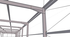 Steel structure of the warehouse hall