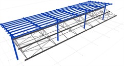 Steel structure of the canopy extension