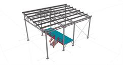 Steel structure of the composting plant roof