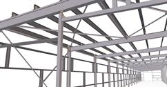 Steel structure of the storage hall extension