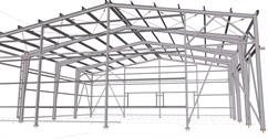 Steel structure of a warehouse for vegetables