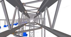 Ocelová konstrukce technologického potrubního mostu rafinerie délky 685m