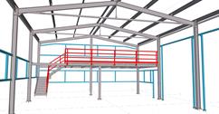 Steel structure of the garage hall of the municipal vehicle fleet