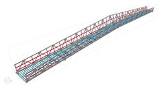 Steel structure of the footbridge