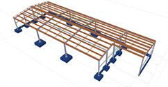 Steel structure of the shelter for parking parking vehicles
