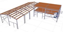 Steel structure of the gym hall and fitness center facilities