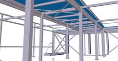 Steel structure of the roof superstructure