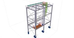 Steel construction of an industrial building